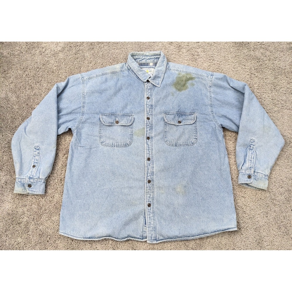 VTG Alaska‎ 1959 Wilderness Gear Denim Coat Mens XL Flannel Shacket Heavy